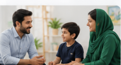 A family during a Parh therapy session
